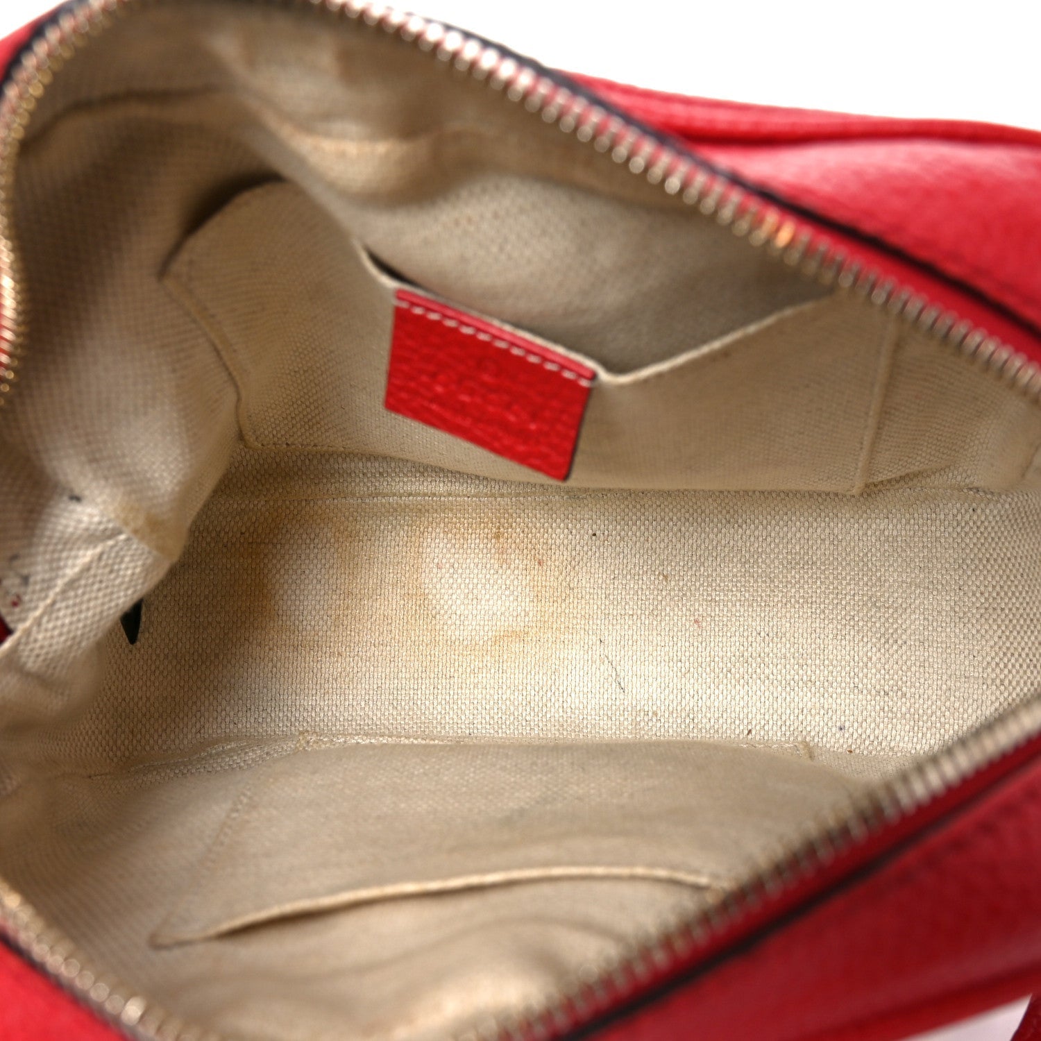 Pebbled Calfskin Small Soho Disco Bag Vibrant Red