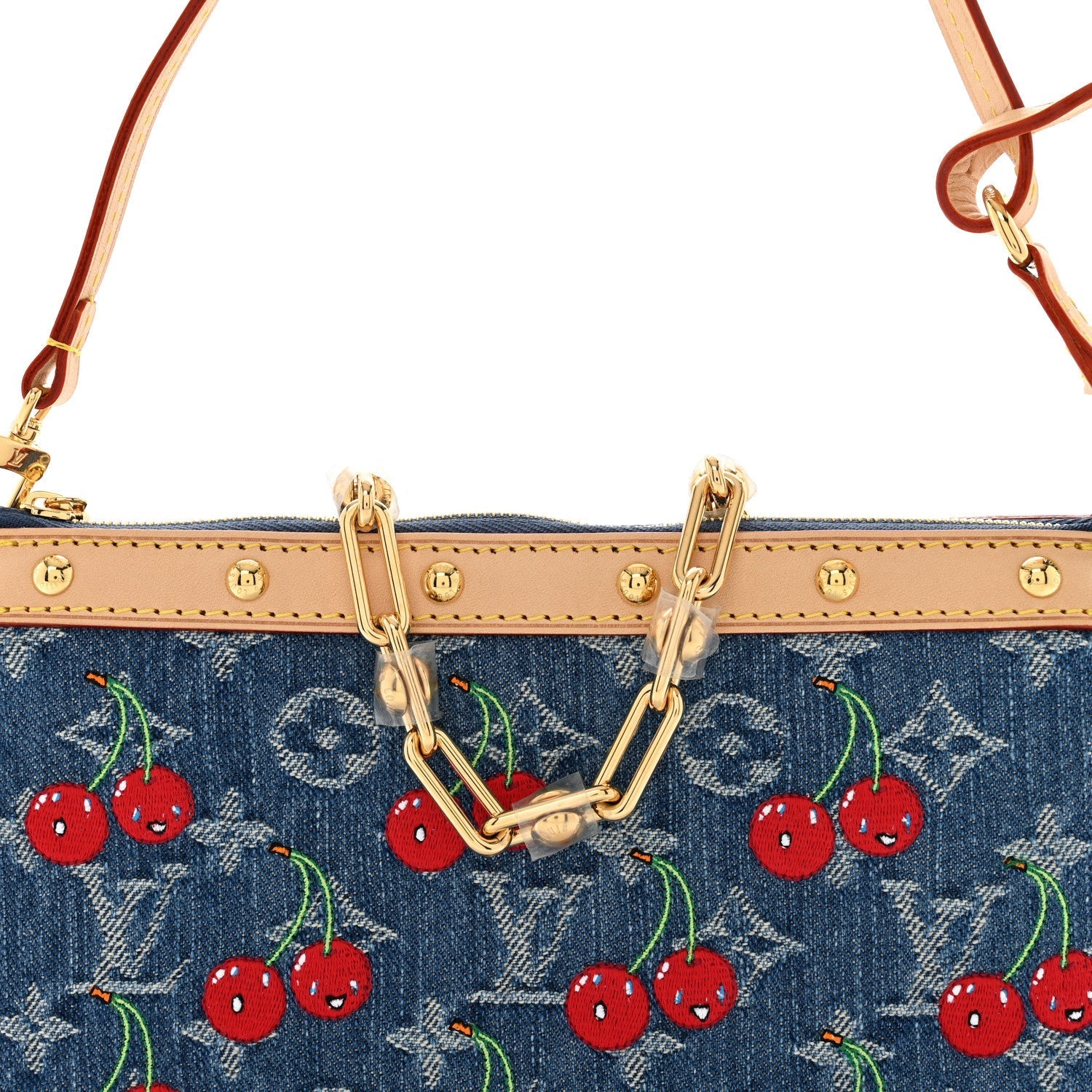 LV X TM Monogram Denim Cerises Pochette Accessories Blue