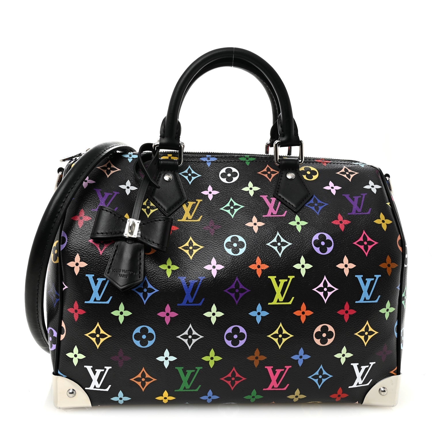 LV X TM Monogram Multicolor Speedy Soft 30 Black