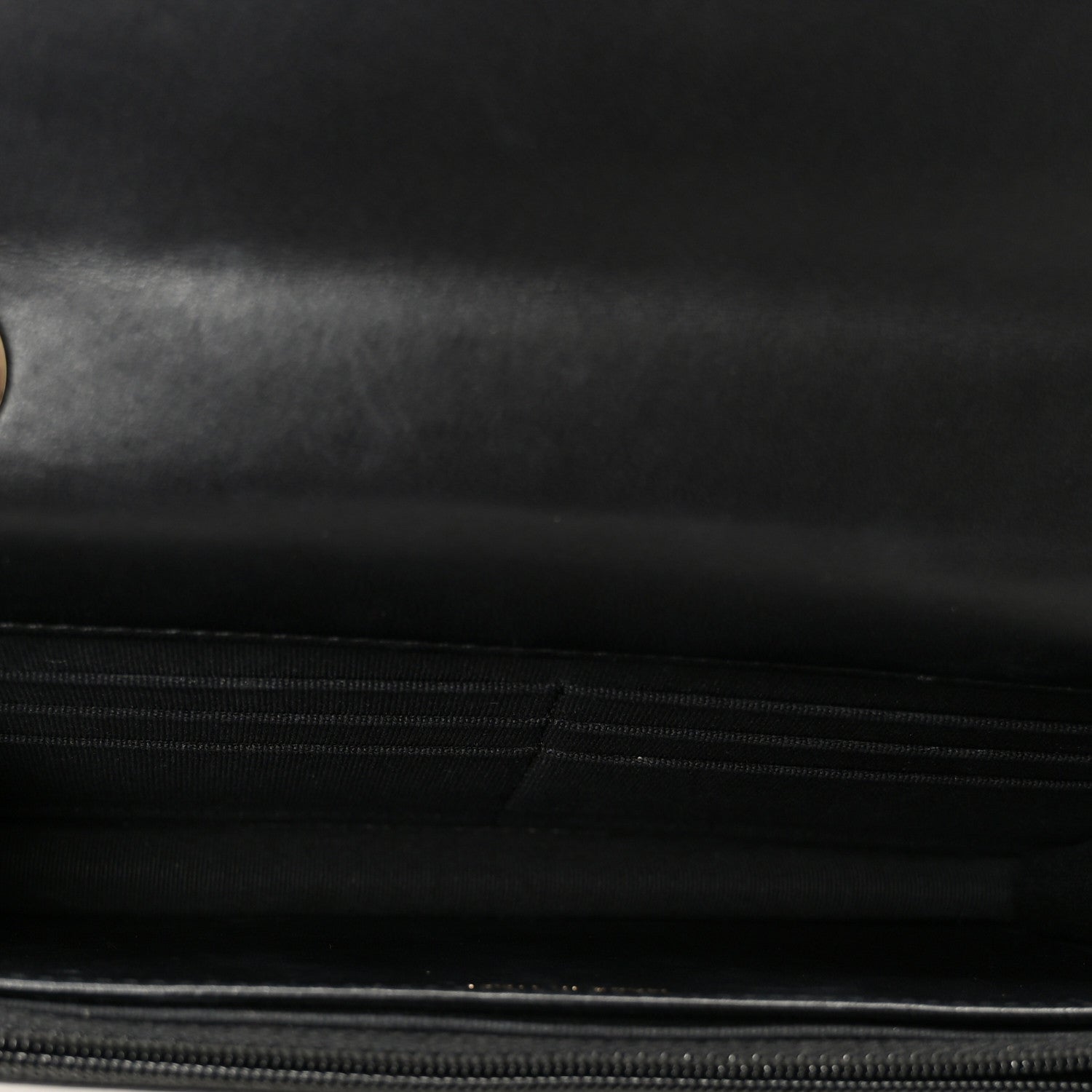 Lambskin Quilted Trendy CC Wallet On Chain WOC Black