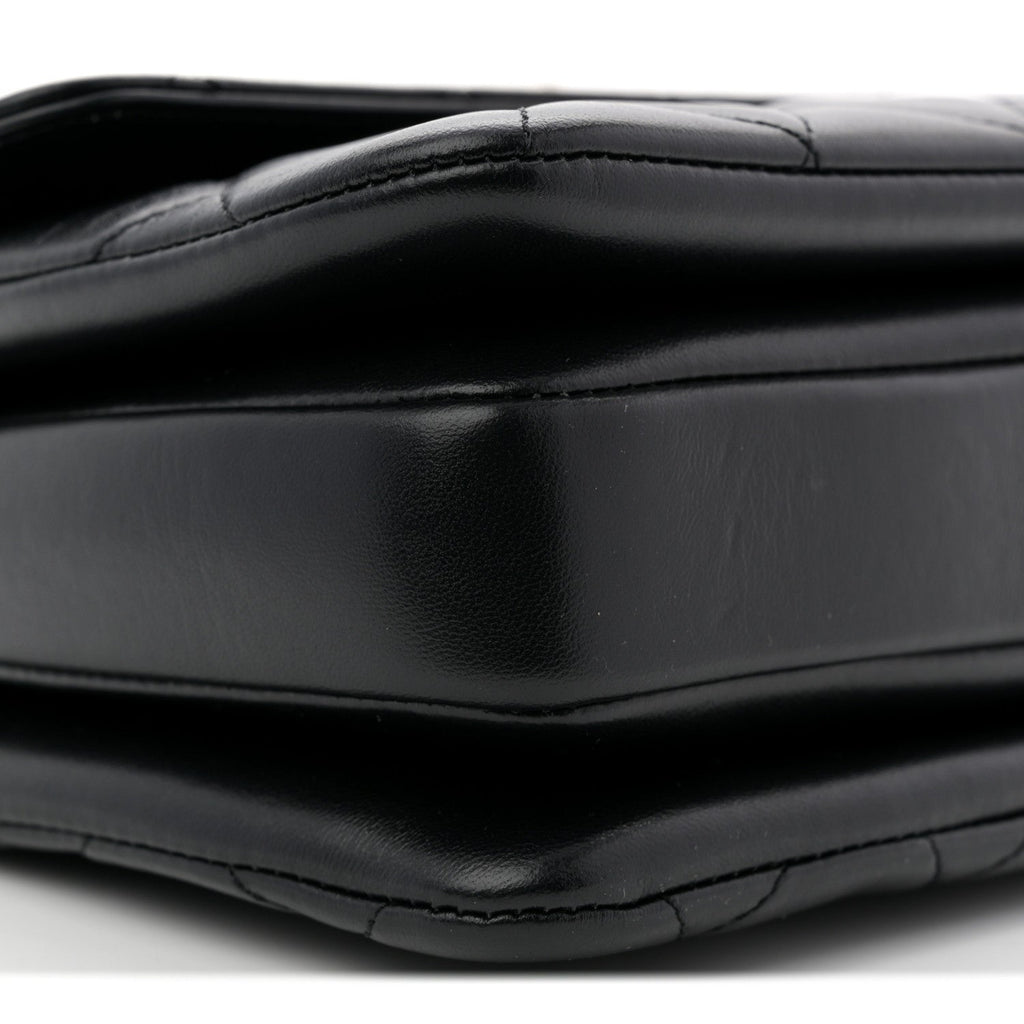 Lambskin Quilted Small Trendy CC Dual Handle Flap Bag Black