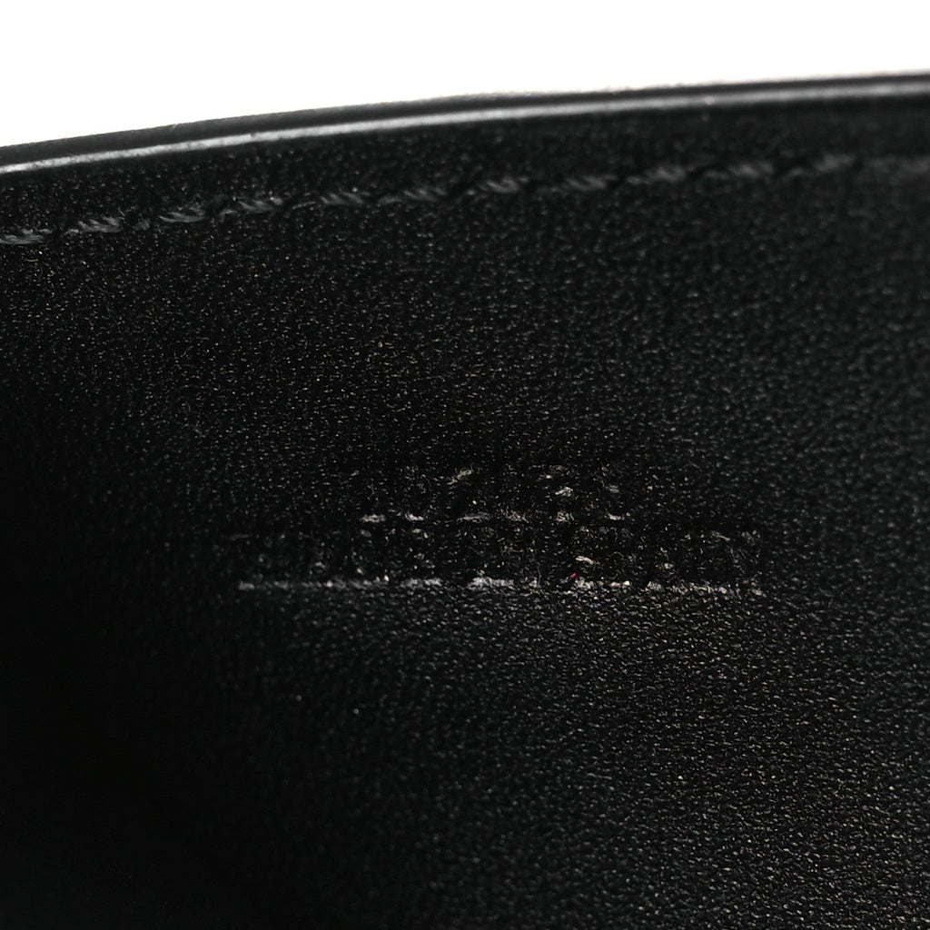 Grained Calfskin Vertical Bi-fold Wallet Black