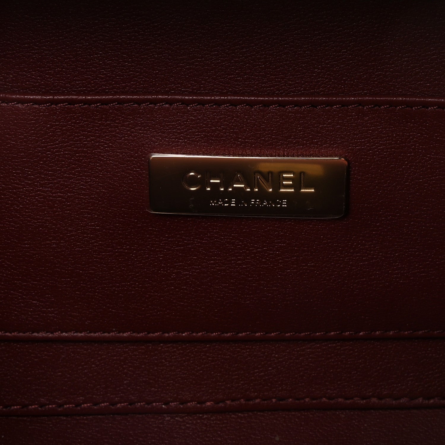 Lambskin Quilted Coco Click Bag Burgundy