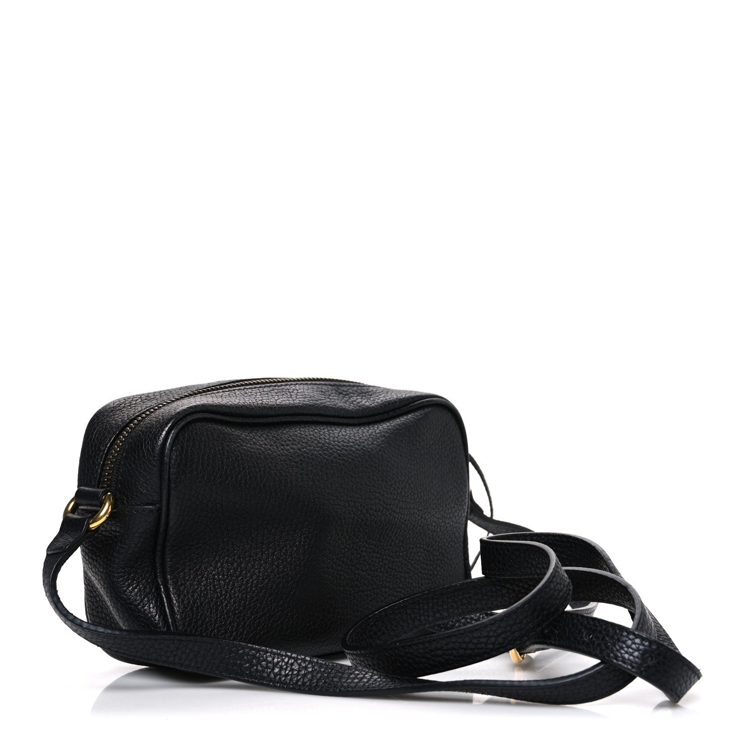 Pebbled Calfskin Mini Soho Disco Bag Black