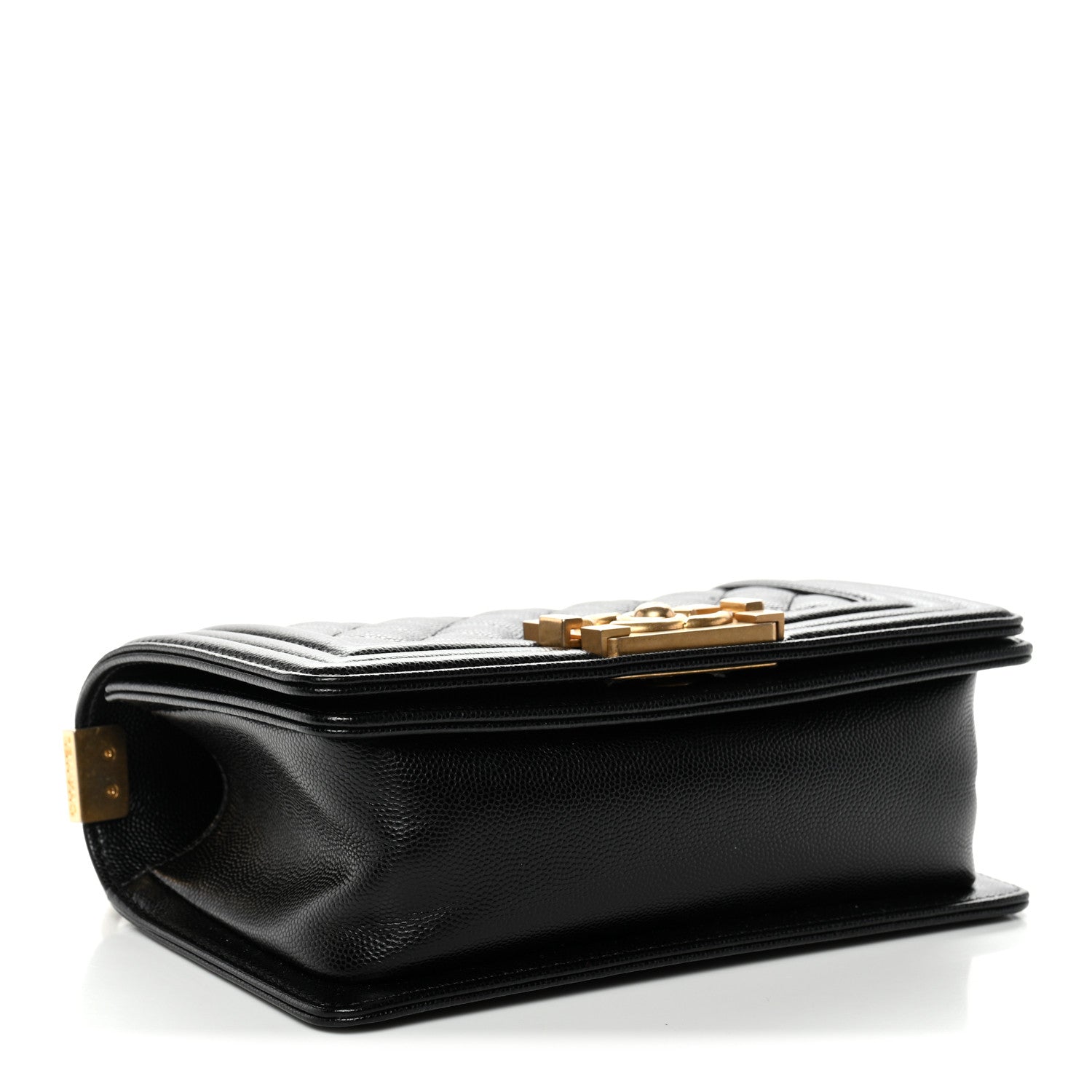Caviar Quilted Small Boy Flap Black
