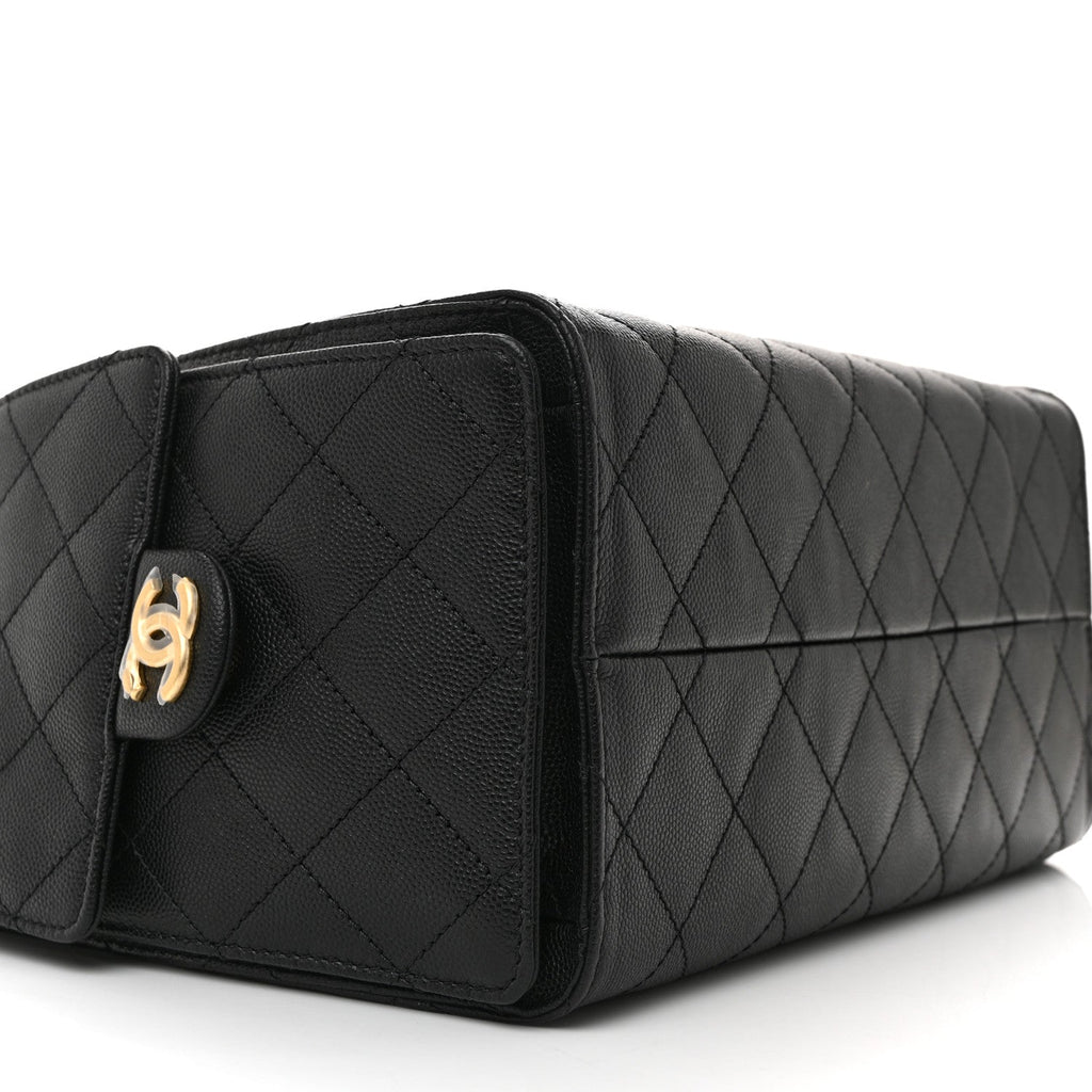 Caviar Quilted Small Chanel 25 Handbag Black