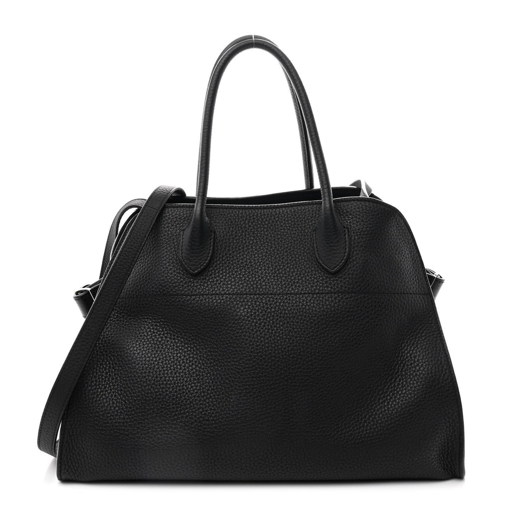 Matte Grained Calfskin Soft Margaux 12 Black