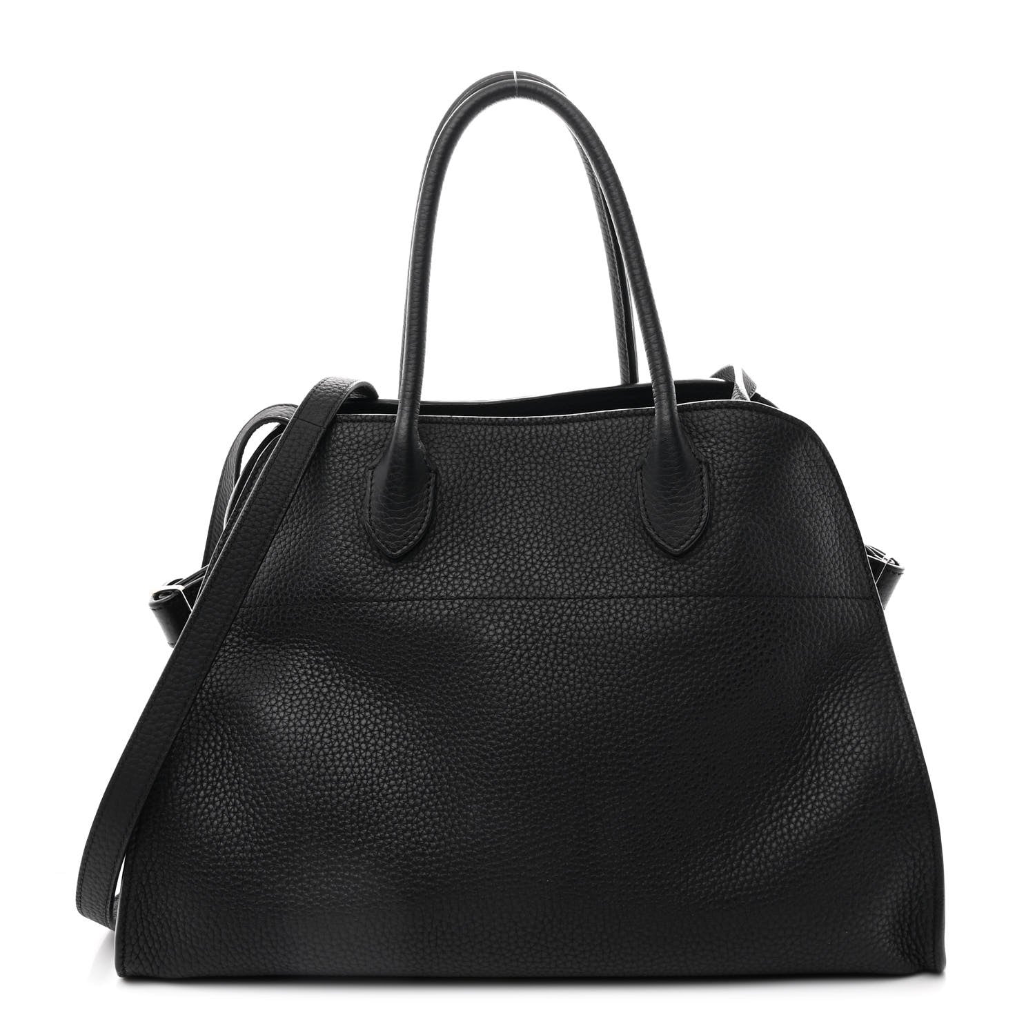 Matte Grained Calfskin Soft Margaux 12 Black