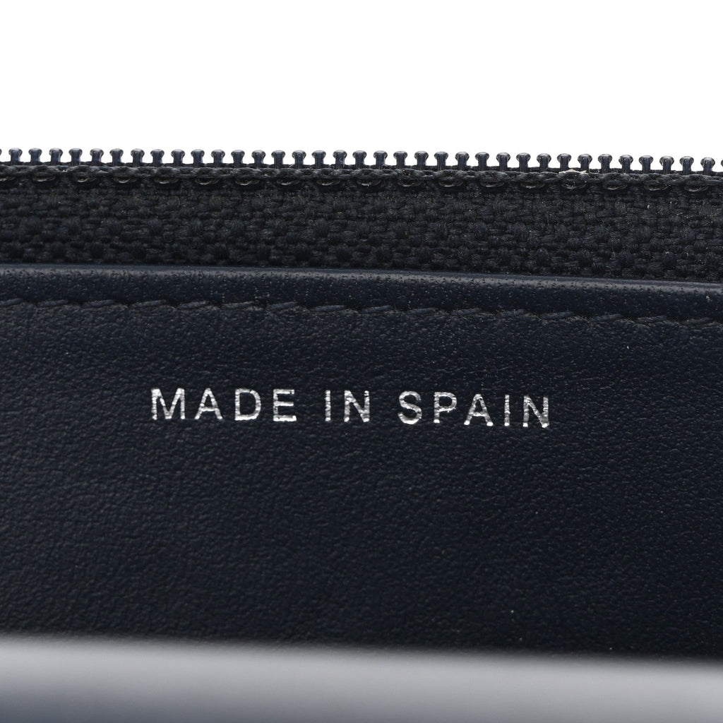 Patent Quilted Wallet On Chain WOC Navy Blue