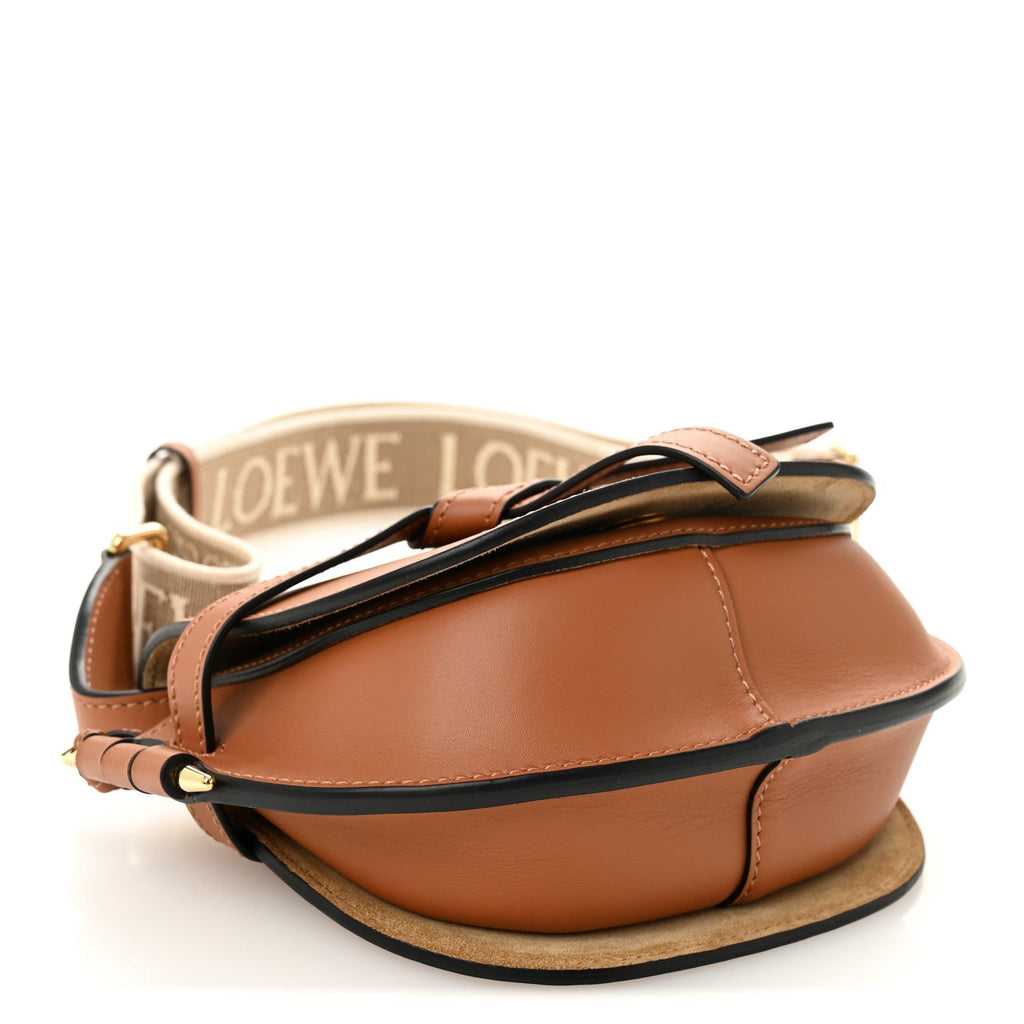 Calfskin Jacquard Mini Gate Dual Bag Tan