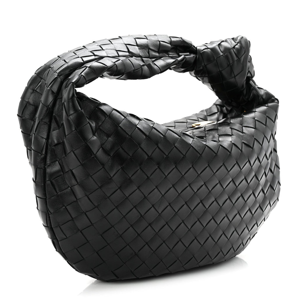 Nappa Intrecciato Teen Jodie Hobo Black