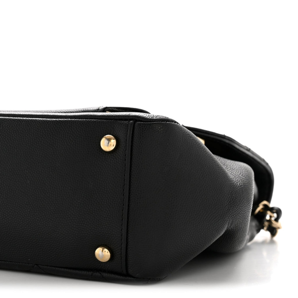 Caviar Quilted Large Business Affinity Flap Black