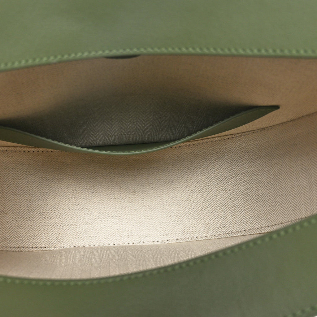 Jacquard Anagram Calfskin Luna Bag Avocado