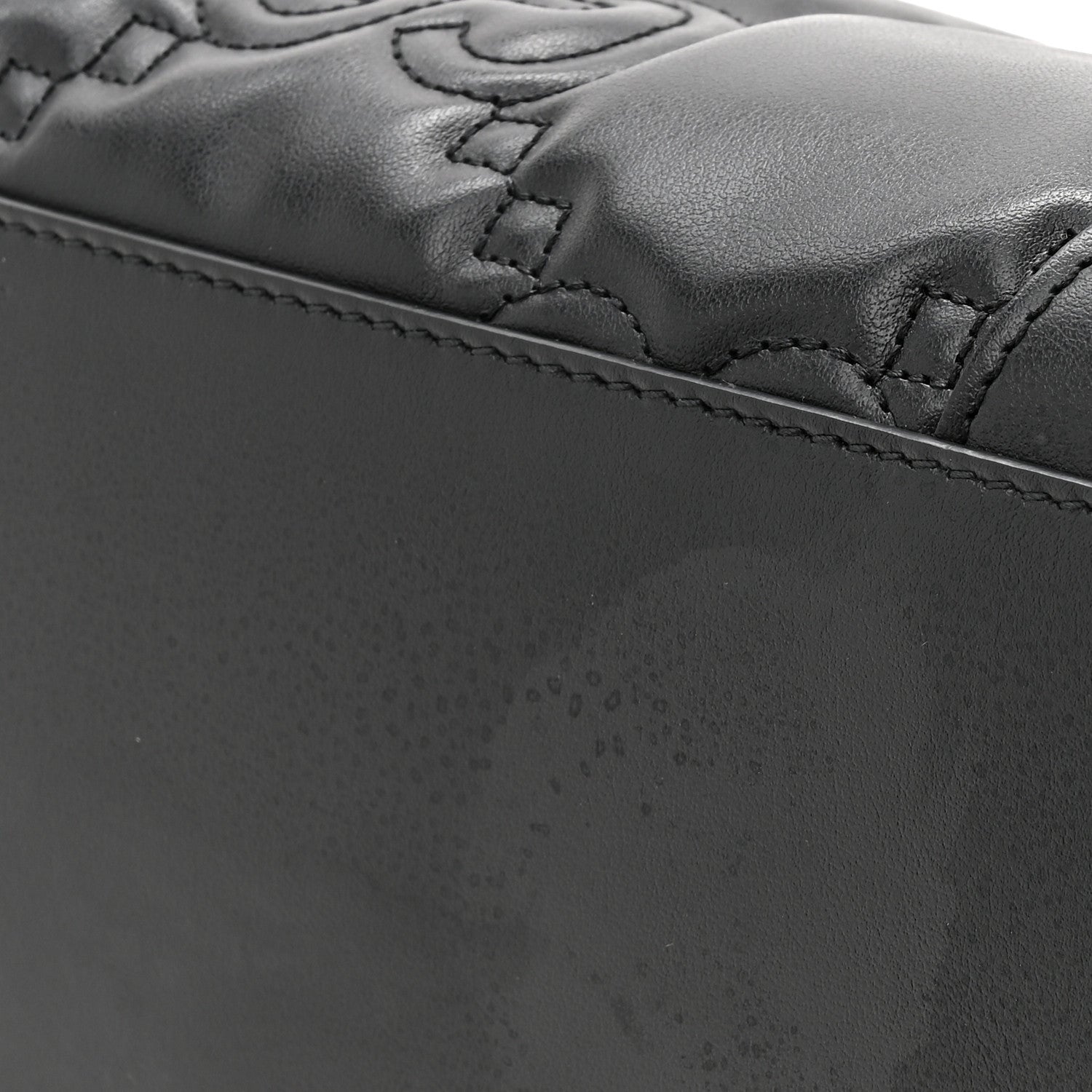 Calfskin GG Matelasse Medium Ophidia Shopping Tote Black