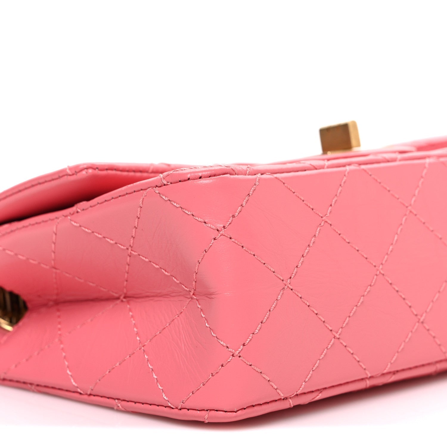 Aged Calfskin Quilted 2.55 Reissue Mini Flap Pink