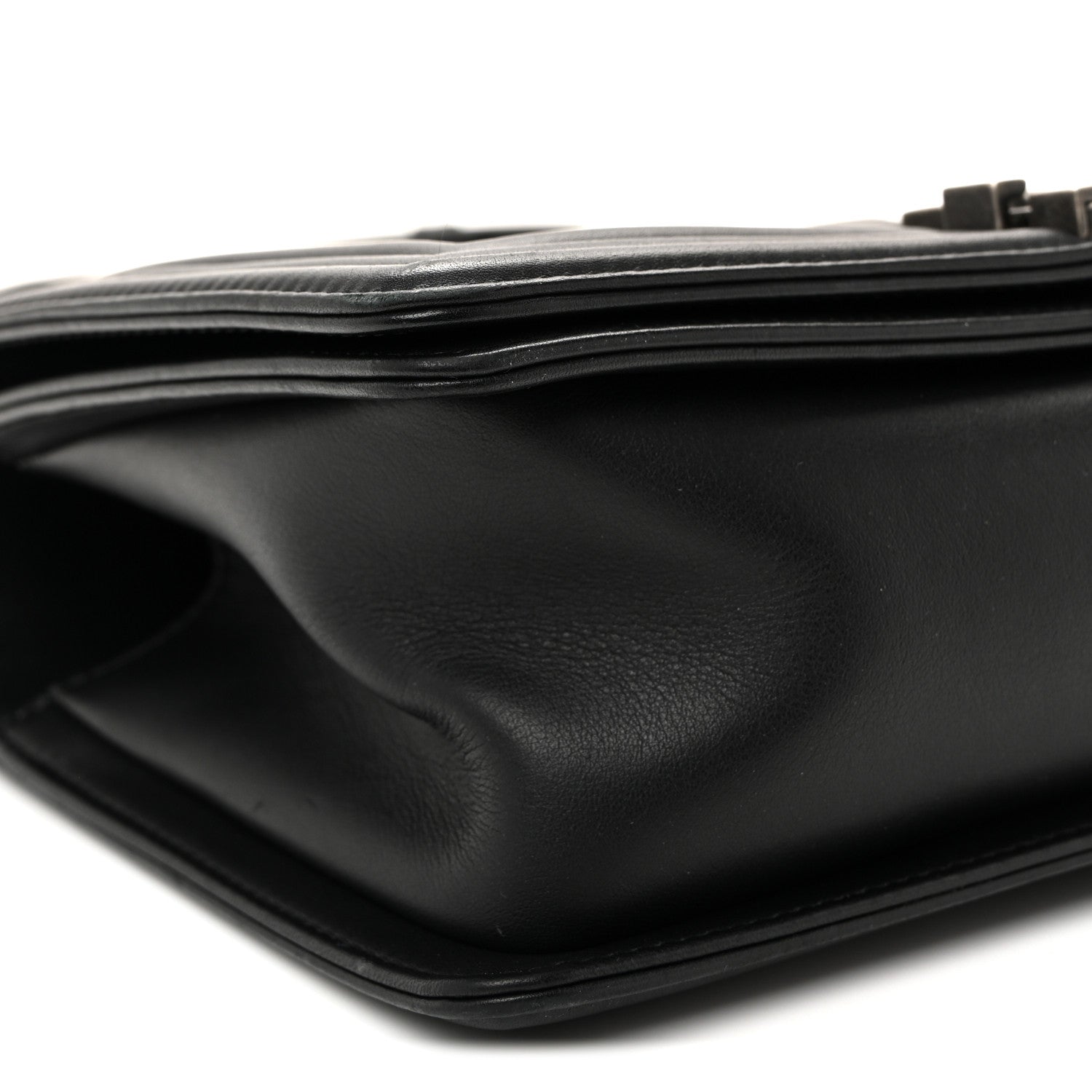 Calfskin Quilted Medium Boy Flap Black
