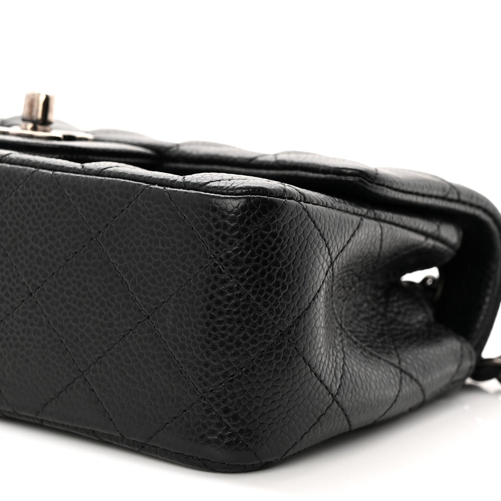 Caviar Quilted Mini Rectangular Flap Black