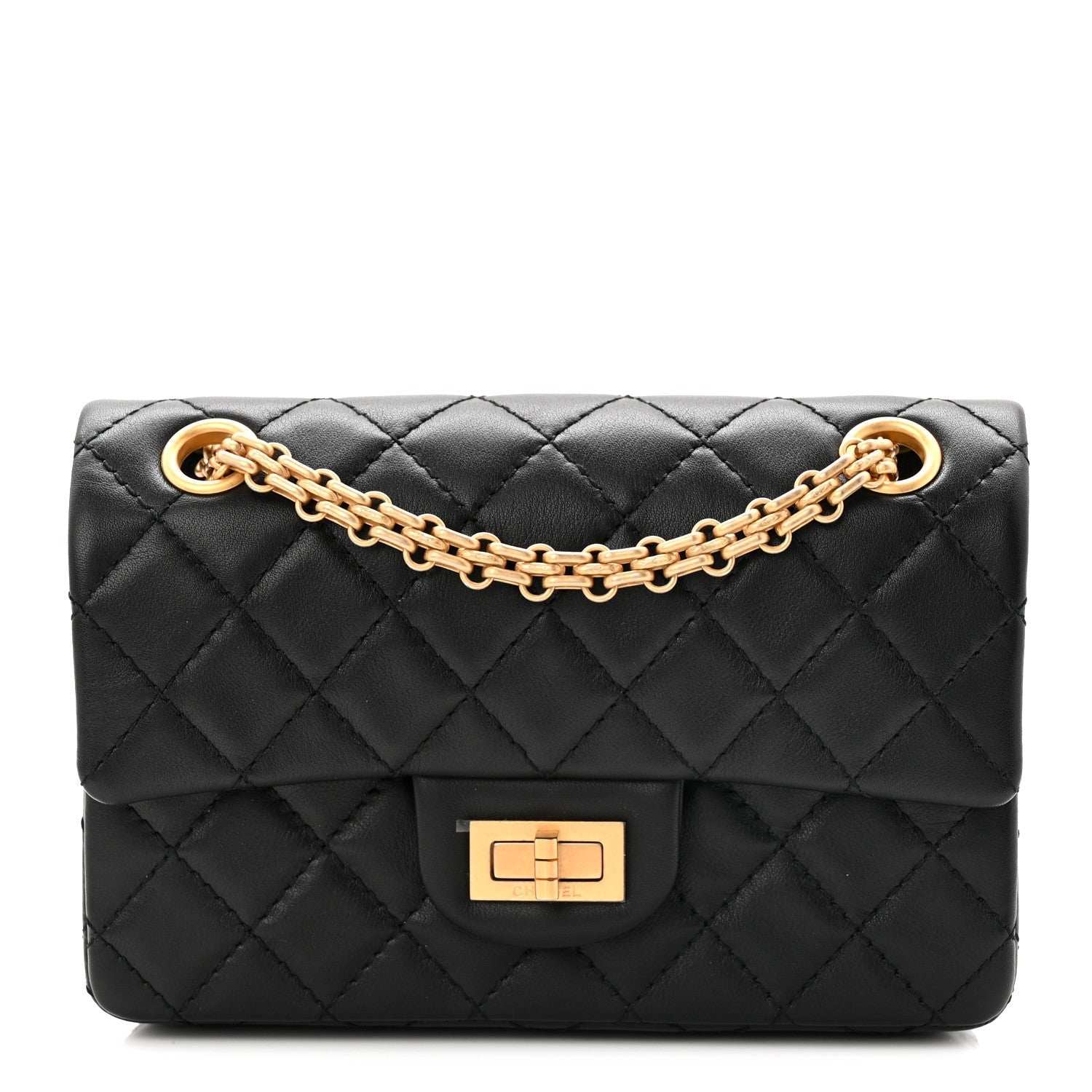 Calfskin Quilted 2.55 Reissue Mini Flap Black