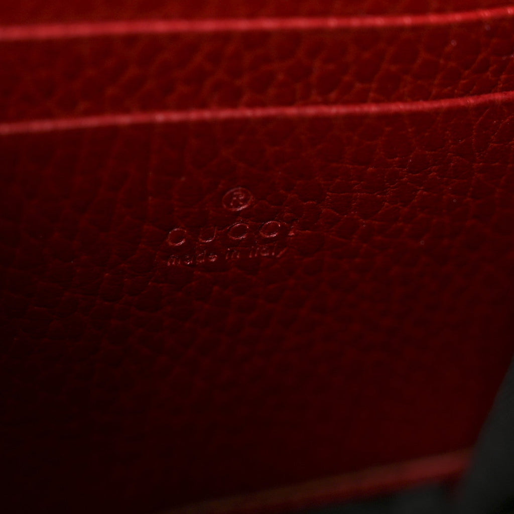 Calfskin Mini Dionysus Chain Wallet Hibiscus Red