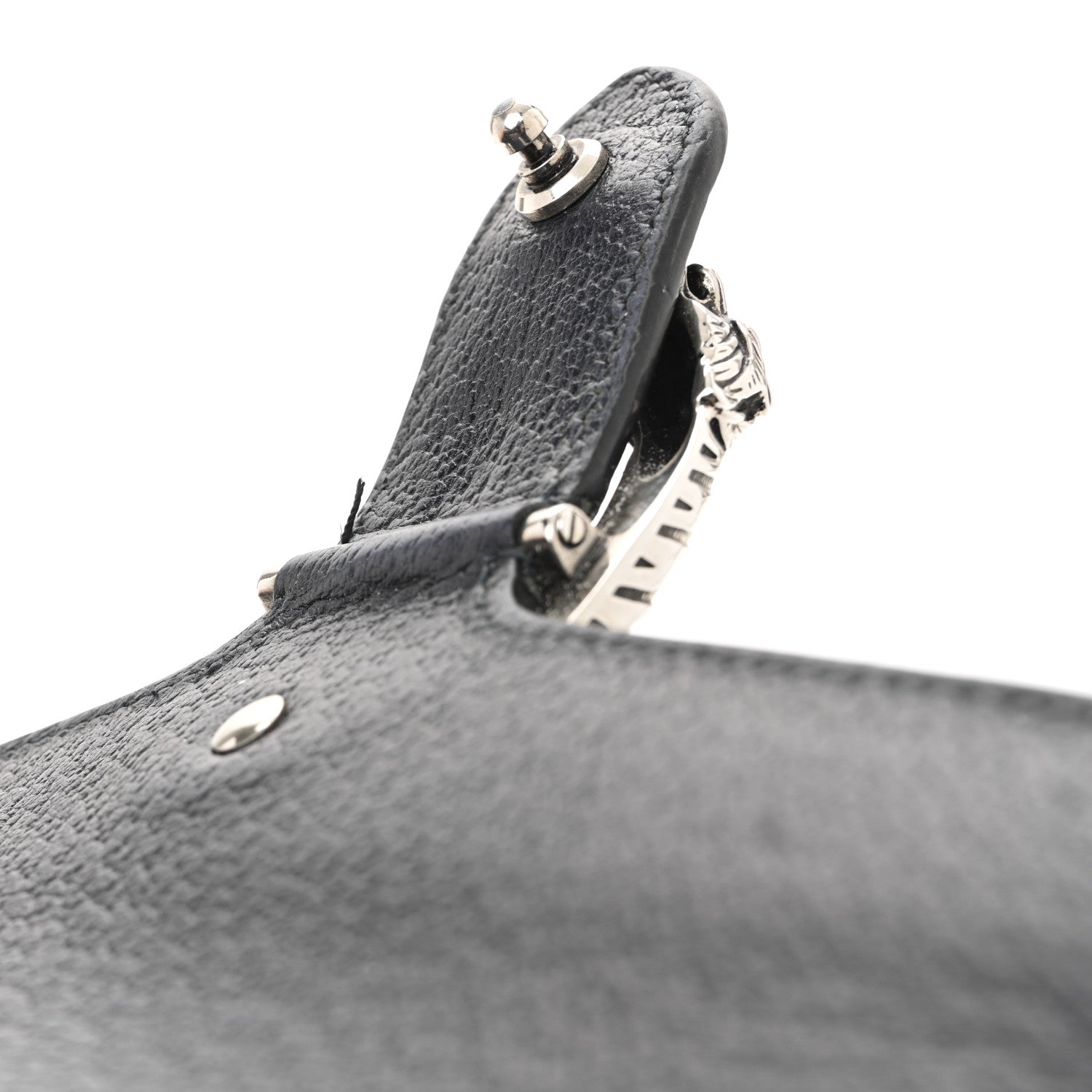 GG Supreme Monogram Textured Dollar Calfskin Small Rectangular Dionysus Shoulder Bag Beige Blue