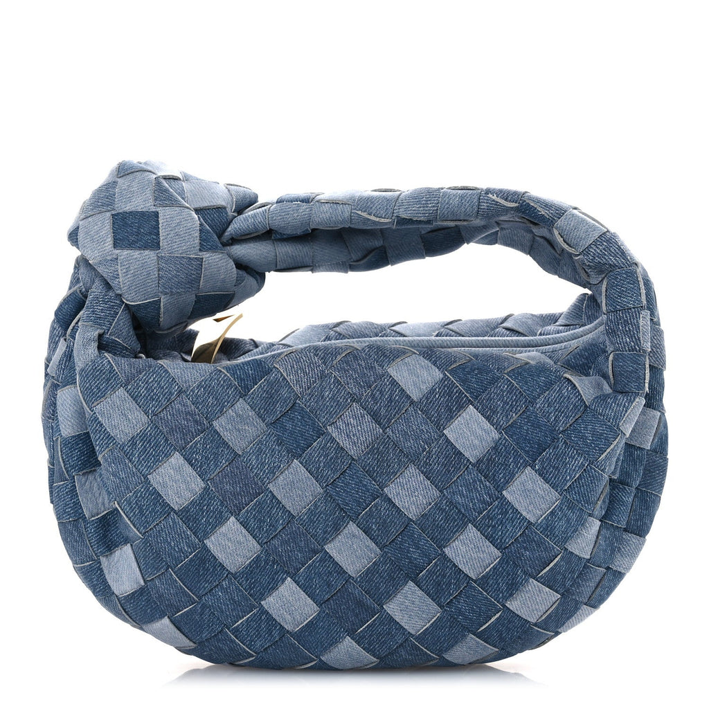 Nappa Denim Effect Intrecciato Mini Jodie Denim