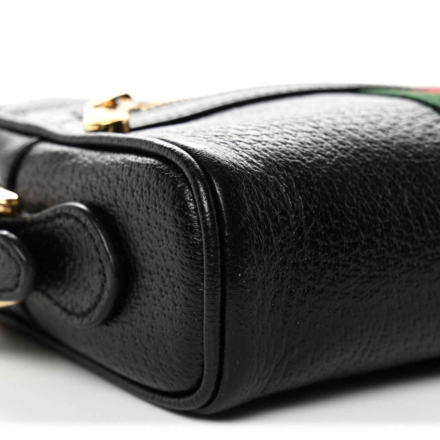 Calfskin Web Mini Ophidia Shoulder Bag Black