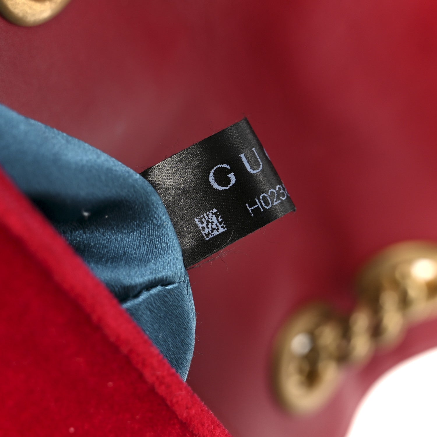 Velvet Matelasse Mini GG Marmont Shoulder Bag Hibiscus Red