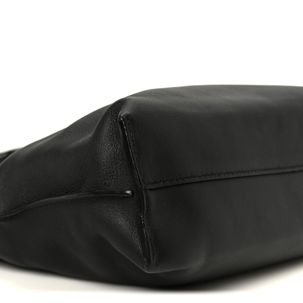 Calfskin Mini Flamenco Knot Clutch Black