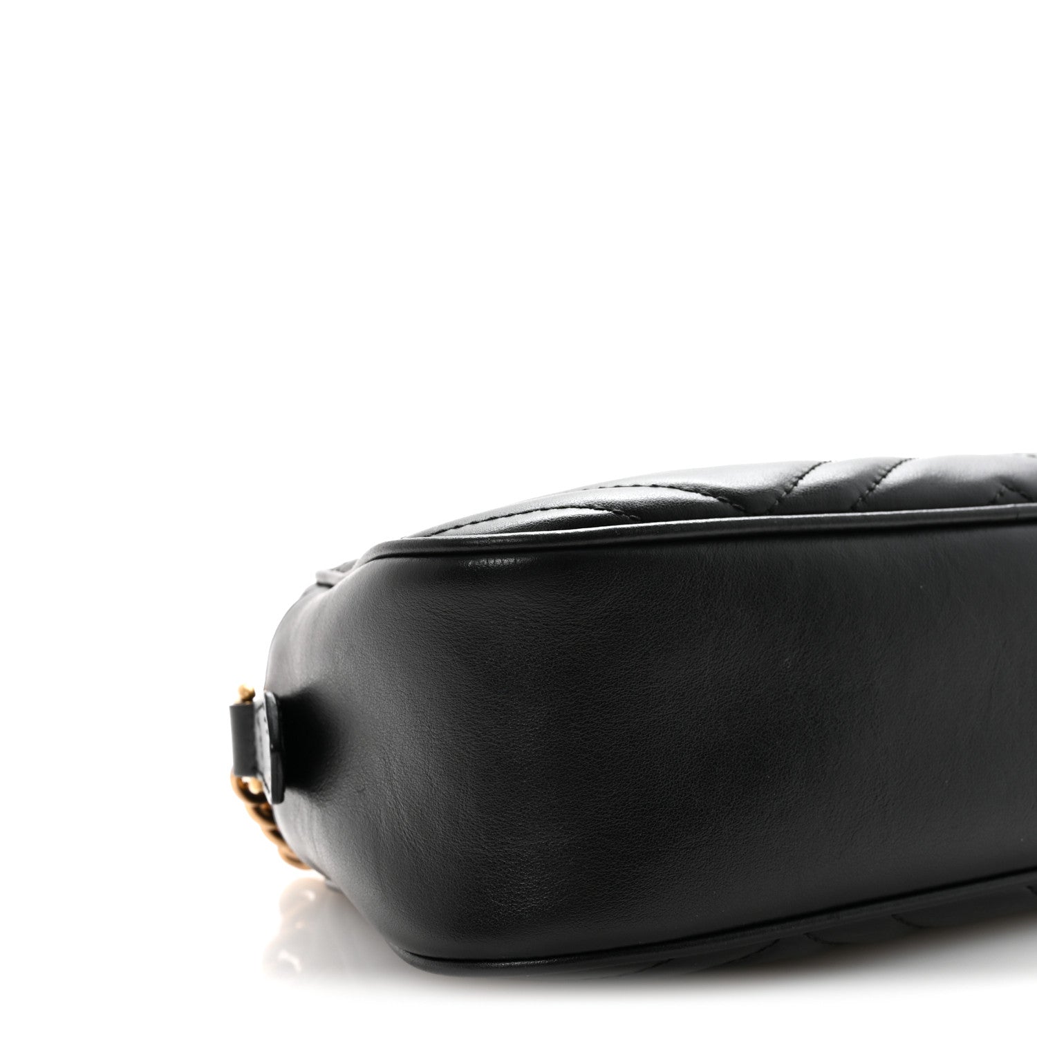 Calfskin Matelasse Small GG Marmont Chain Shoulder Bag Black