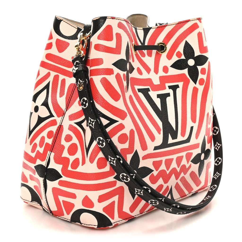 Monogram Giant Crafty NeoNoe MM Creme Rouge Black