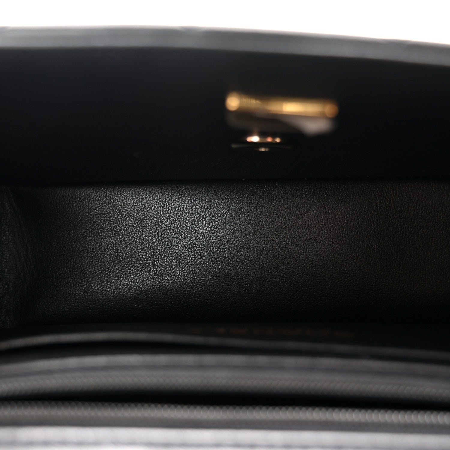 Lambskin Quilted Mini Rectangular Flap Black