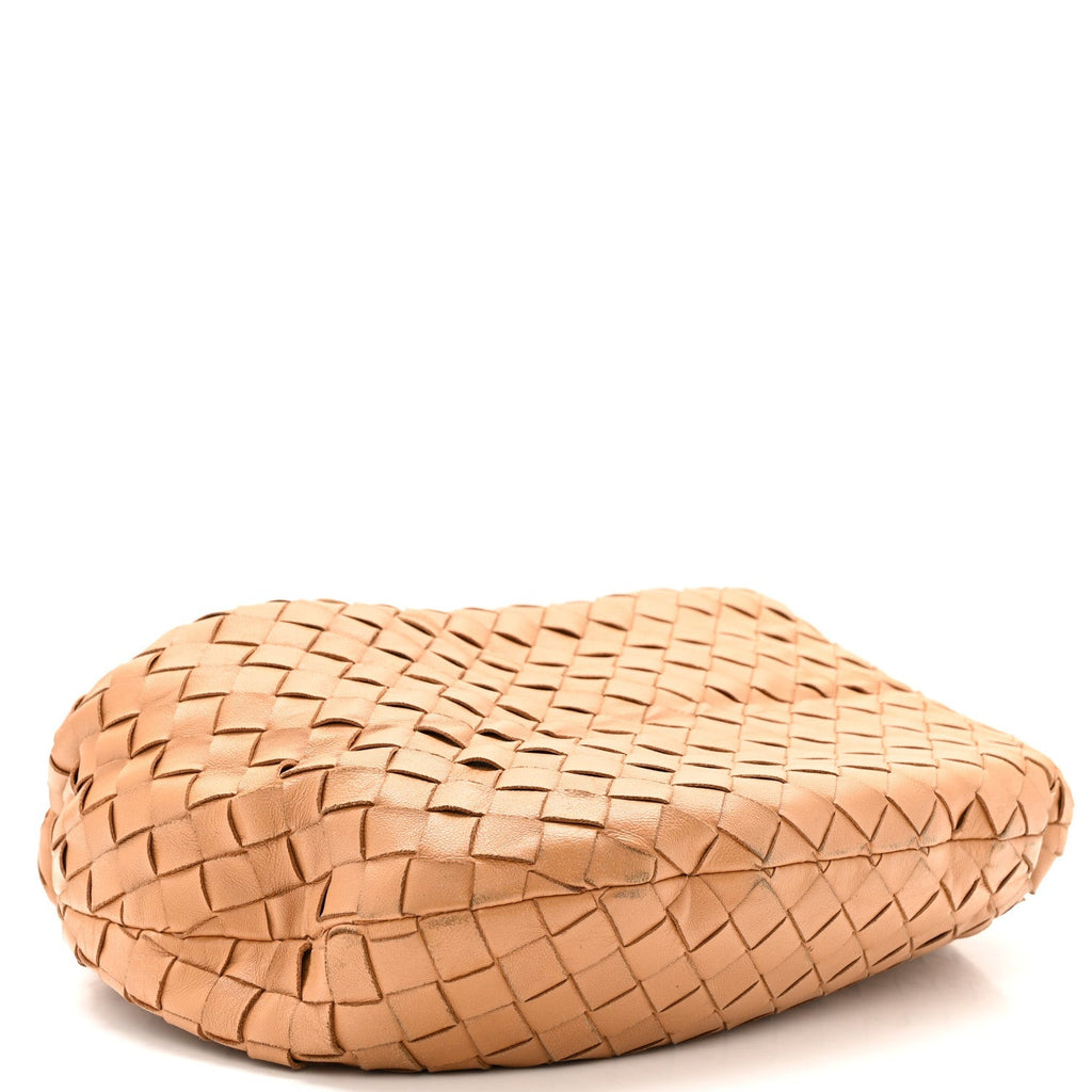 Nappa Intrecciato Teen Jodie Hobo Caramel