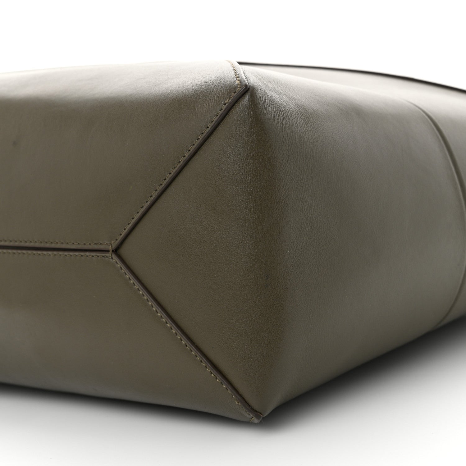 Shiny Calfskin Medium Puzzle Fold Tote Umber