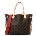 Monogram Inside Out Neverfull Bandouliere MM Rouge Sari