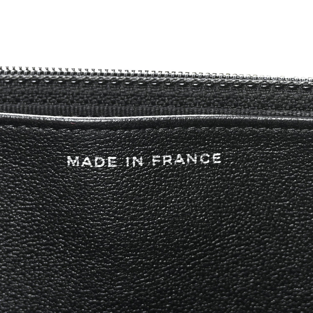 Lambskin Quilted Trendy CC Wallet On Chain WOC So Black