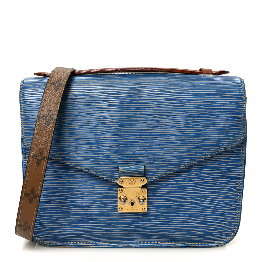 Epi Reverse Monogram Pochette Metis Denim Light