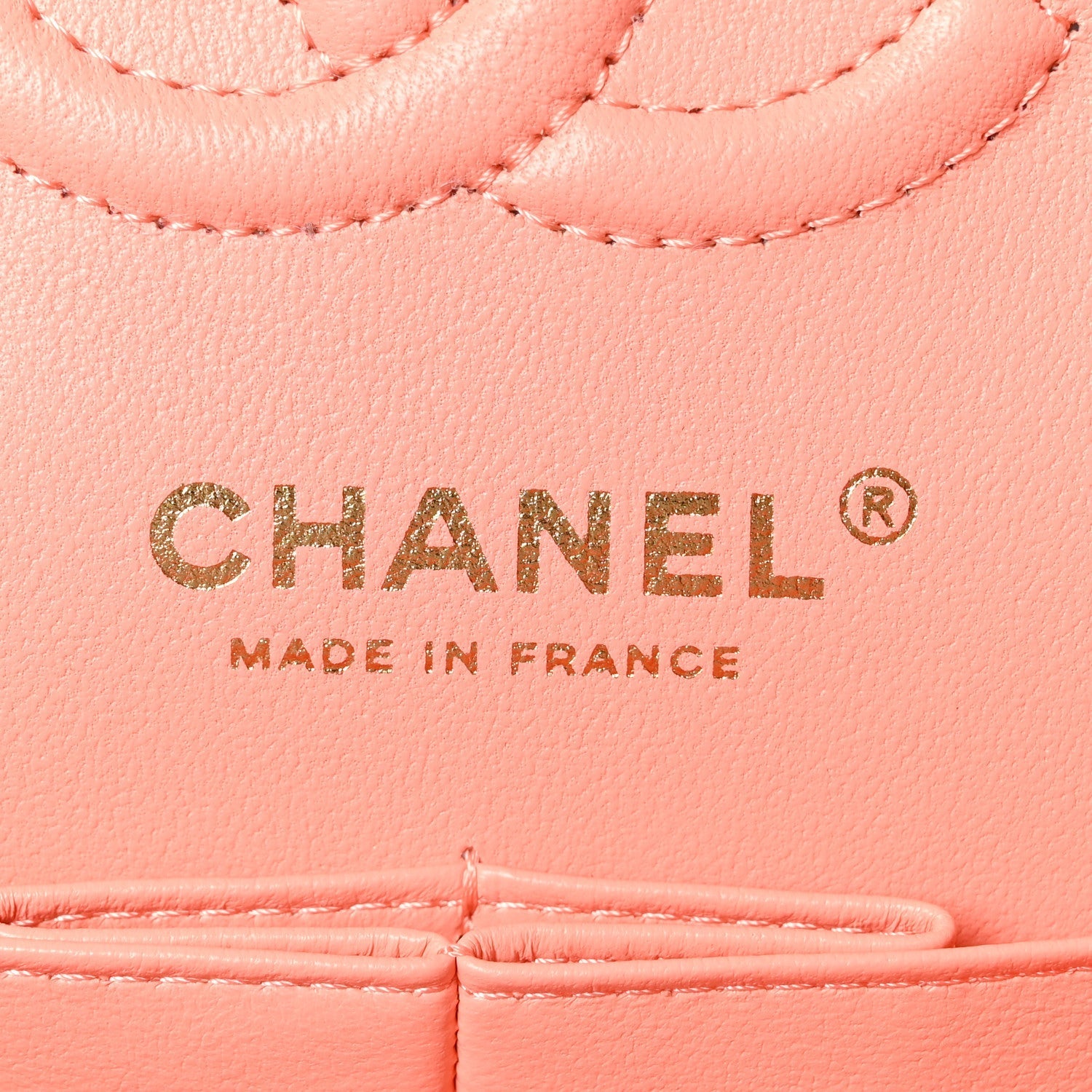Lambskin Quilted Small Double Flap Light Orange