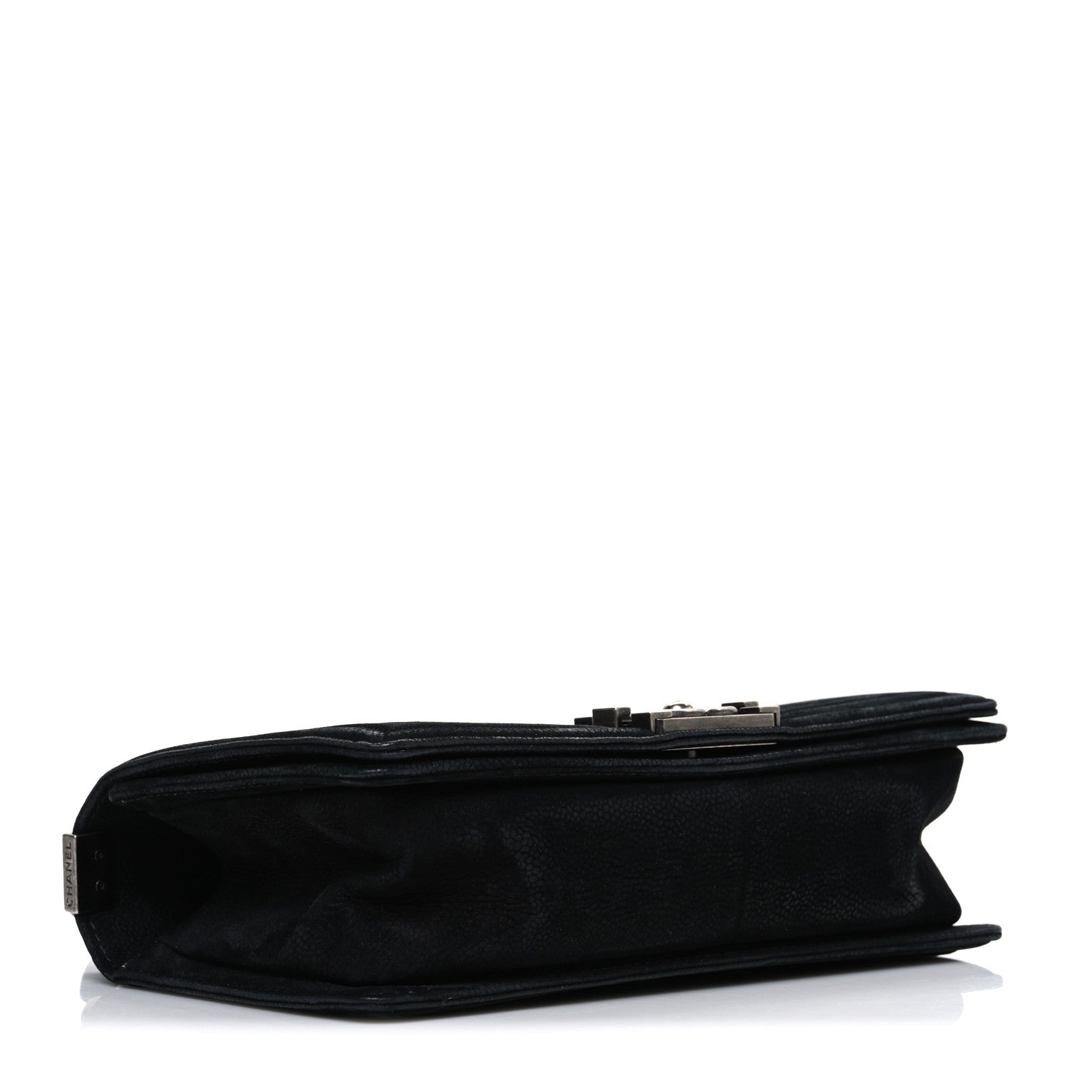 Bullskin Suede Caviar Quilted Medium Boy Flap Black