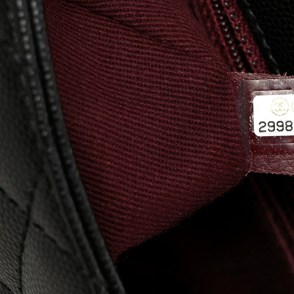 Caviar Quilted Mini Coco Handle Flap Black