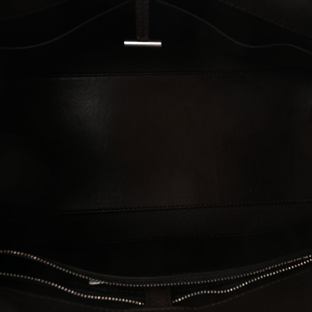 Grained Calfskin Margaux Shoulder 12 Deep Brown