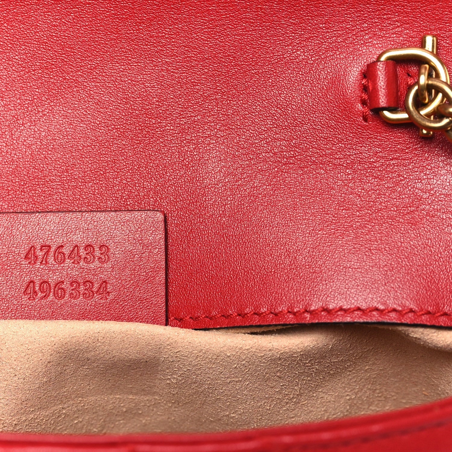 Calfskin Matelasse Super Mini GG Marmont Shoulder Bag Hibiscus Red
