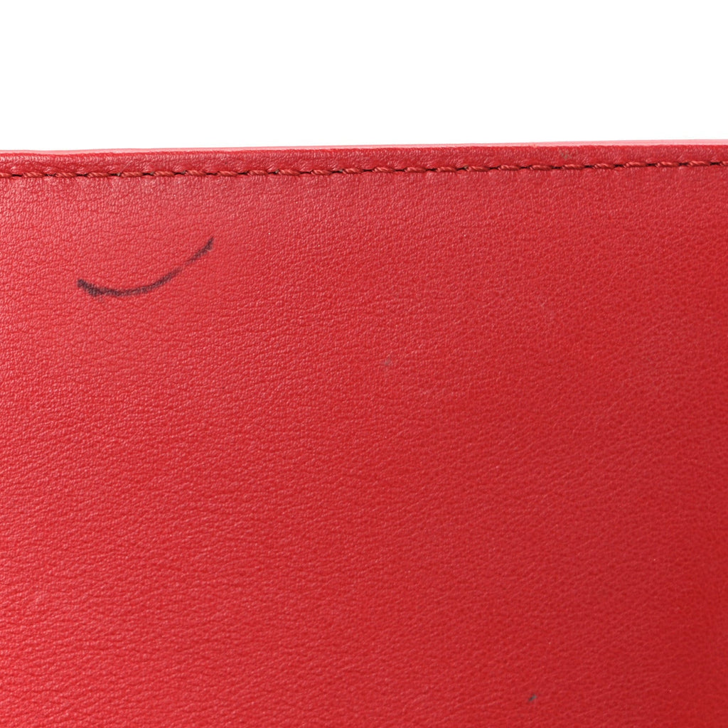 Lambskin Quilted Medium Boy Flap Red