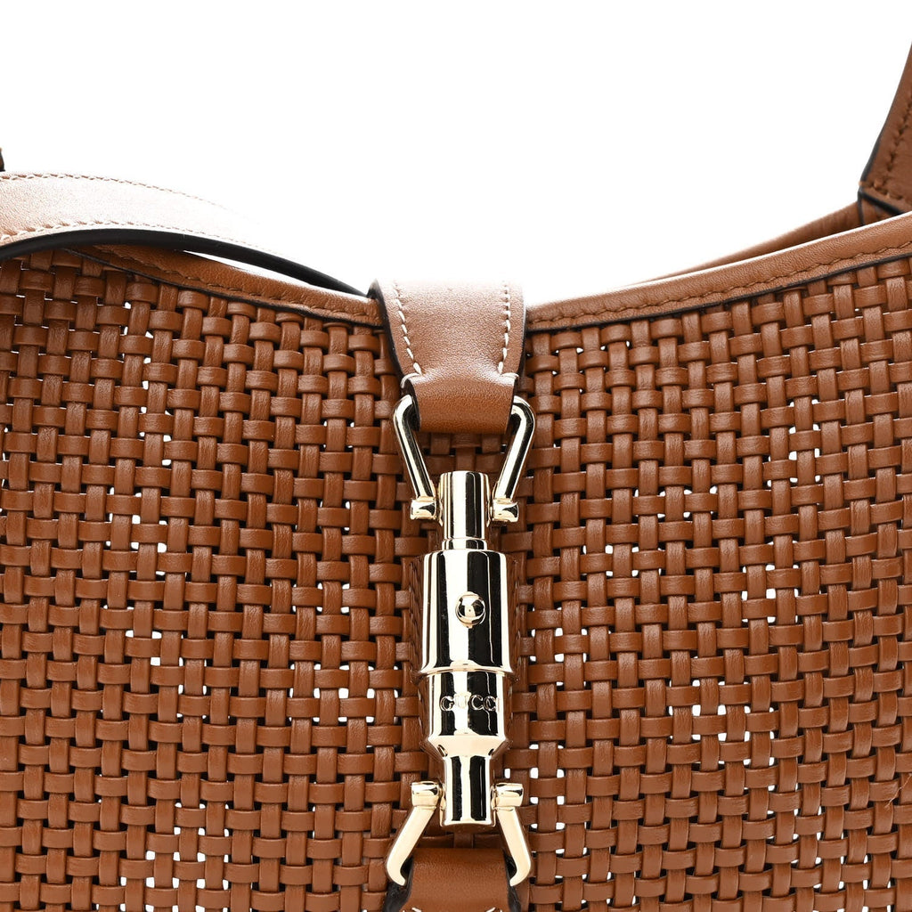 Woven Calfskin Medium Jackie 1961 Hobo Brown