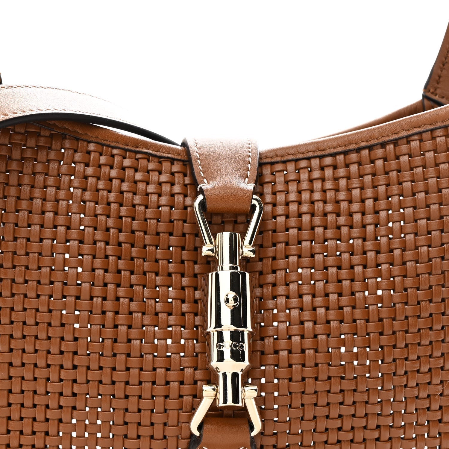 Woven Calfskin Medium Jackie 1961 Hobo Brown