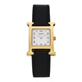 Stainless Steel Epsom 21mm Heure H Hour Quartz Watch Noir