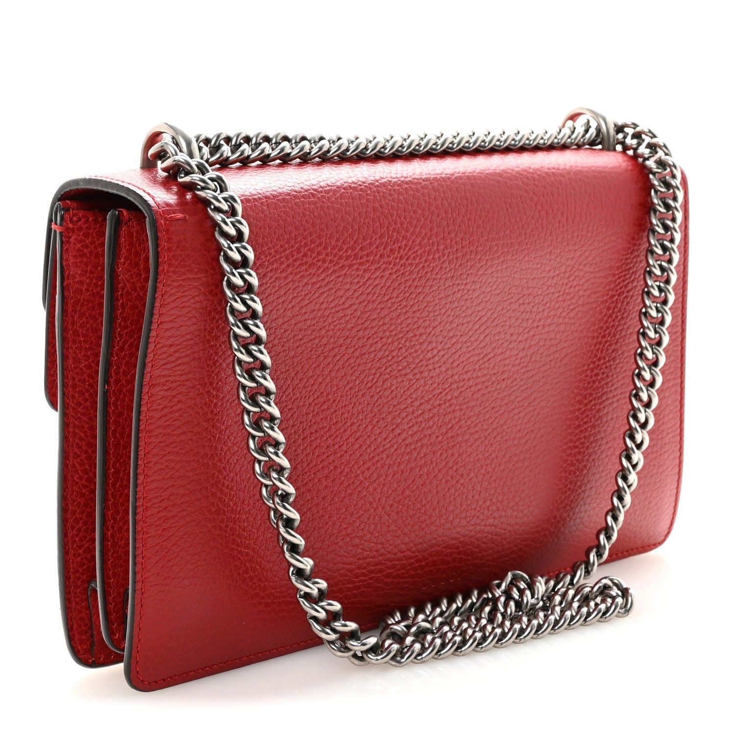 Dollar Calfskin Swarovski Crystal Small Dionysus Shoulder Bag Hibiscus Red
