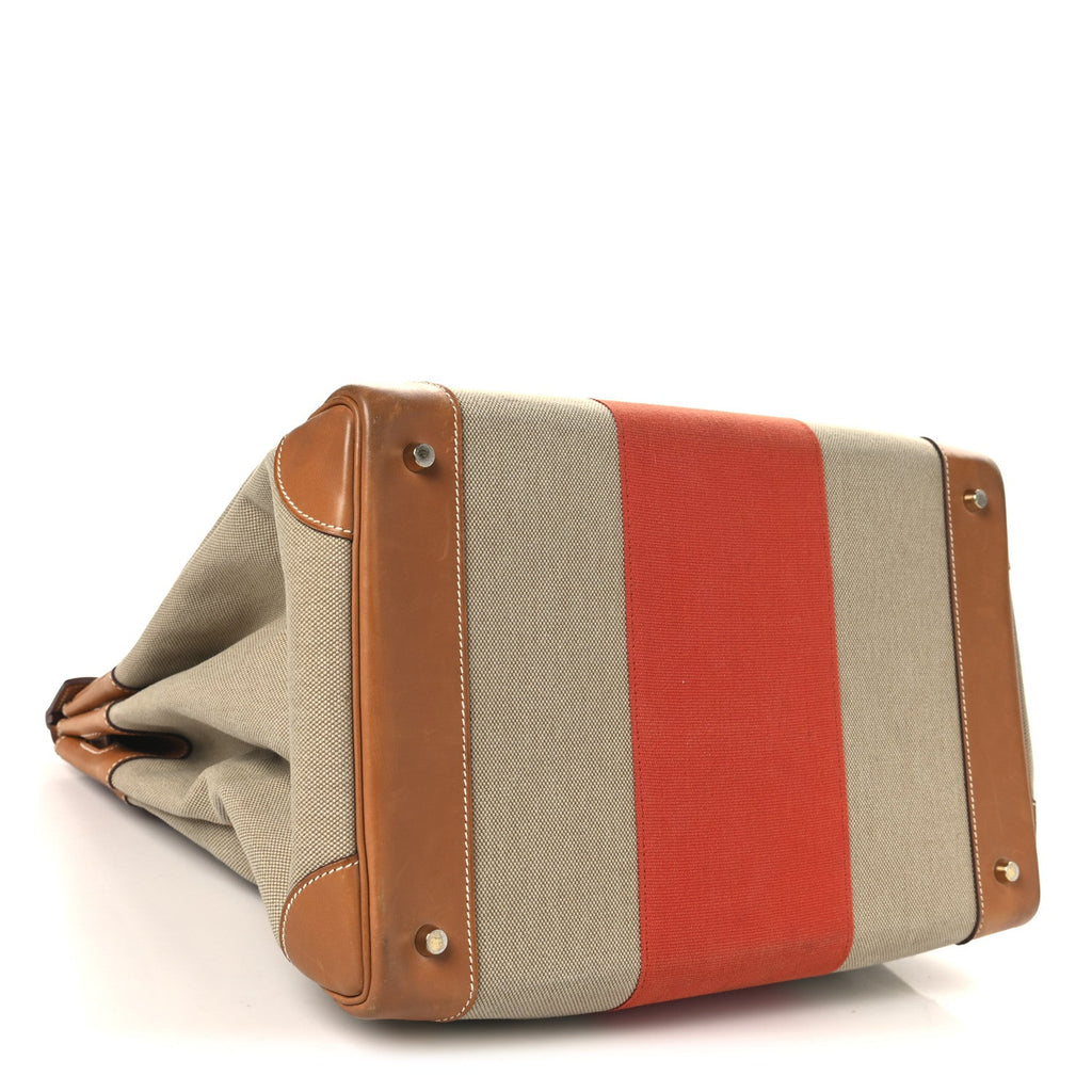 Toile Natural Barenia Flag HAC Birkin 40 Fauve Paprika
