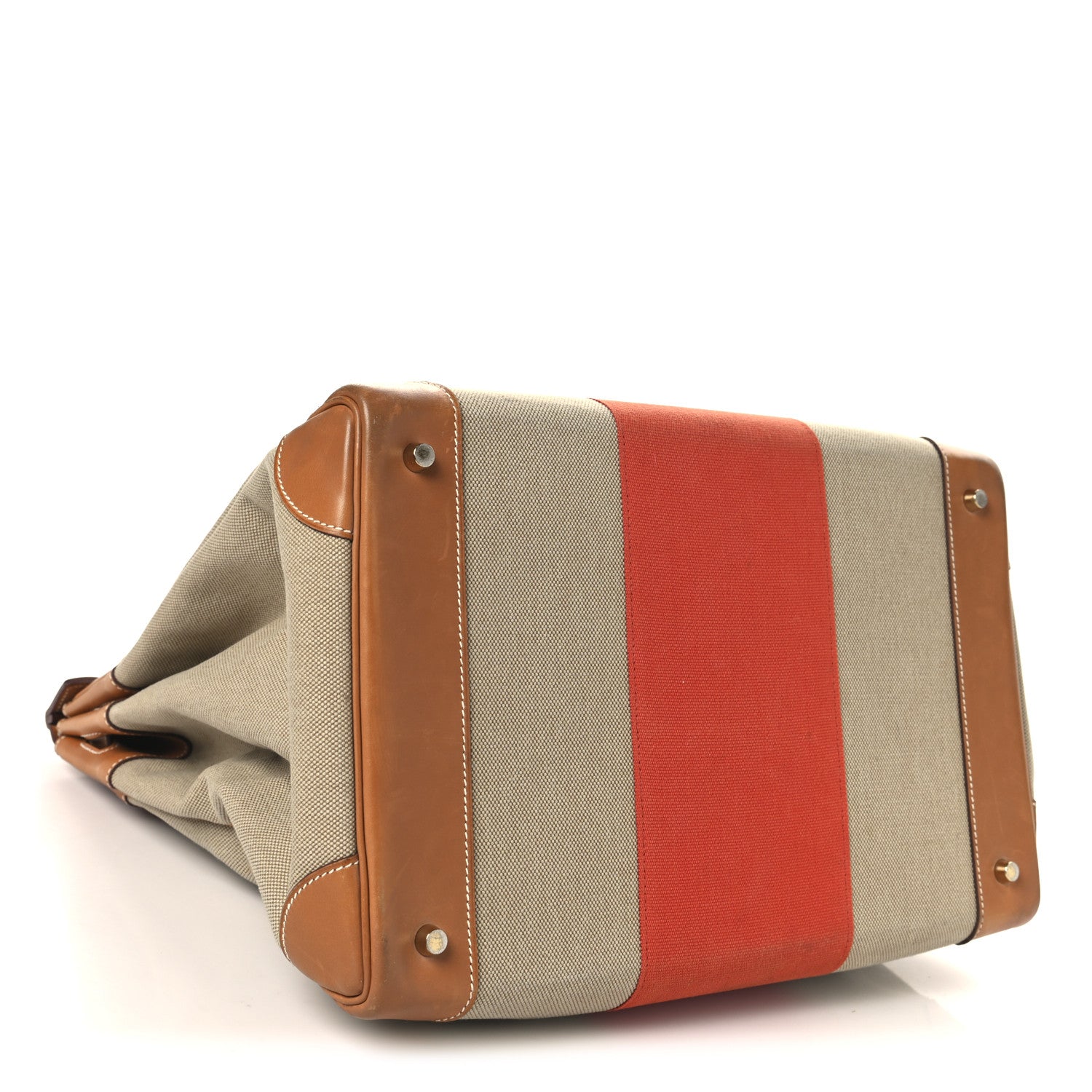 Toile Natural Barenia Flag HAC Birkin 40 Fauve Paprika