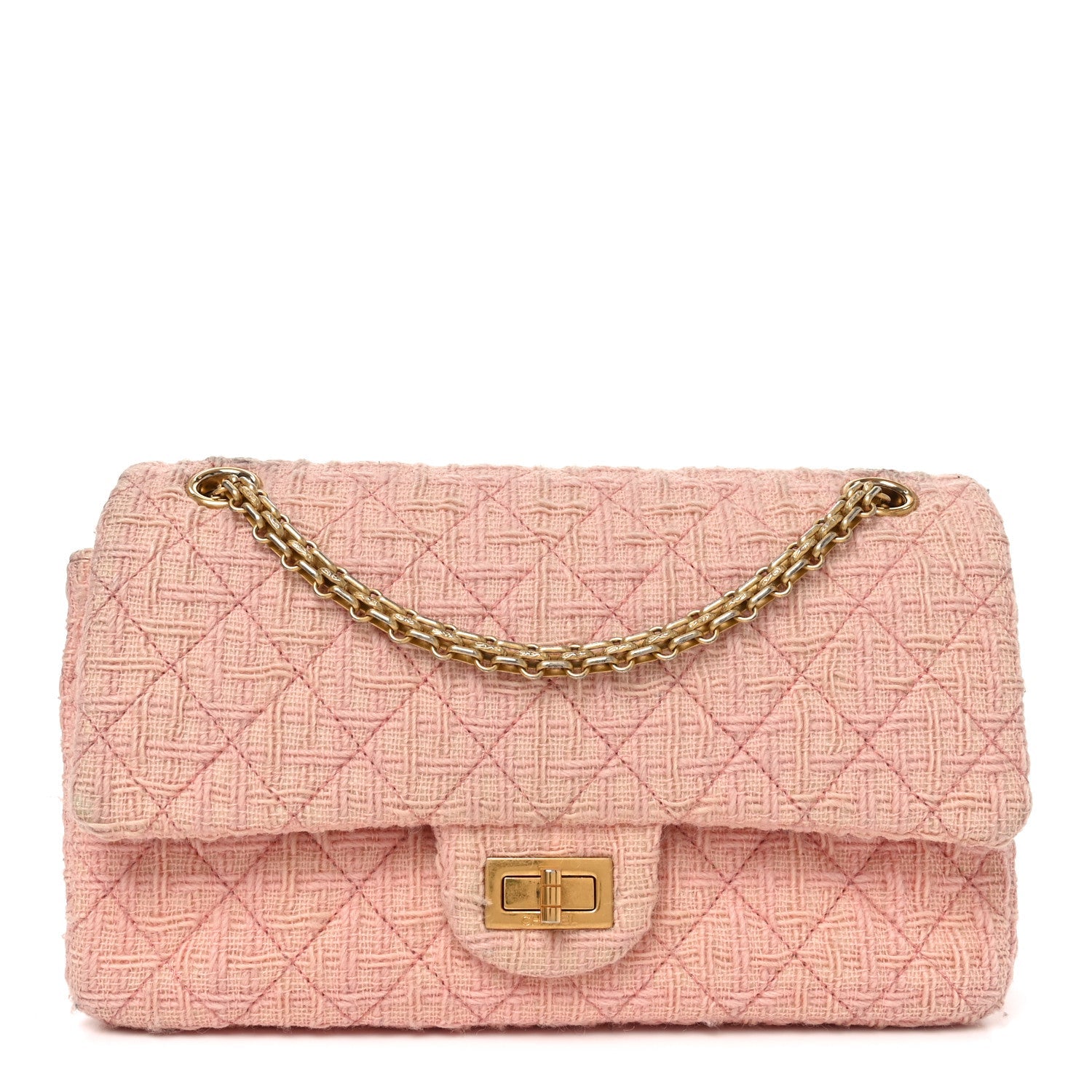 Wool Tweed Quilted 2.55 Reissue 225 Flap Light Pink