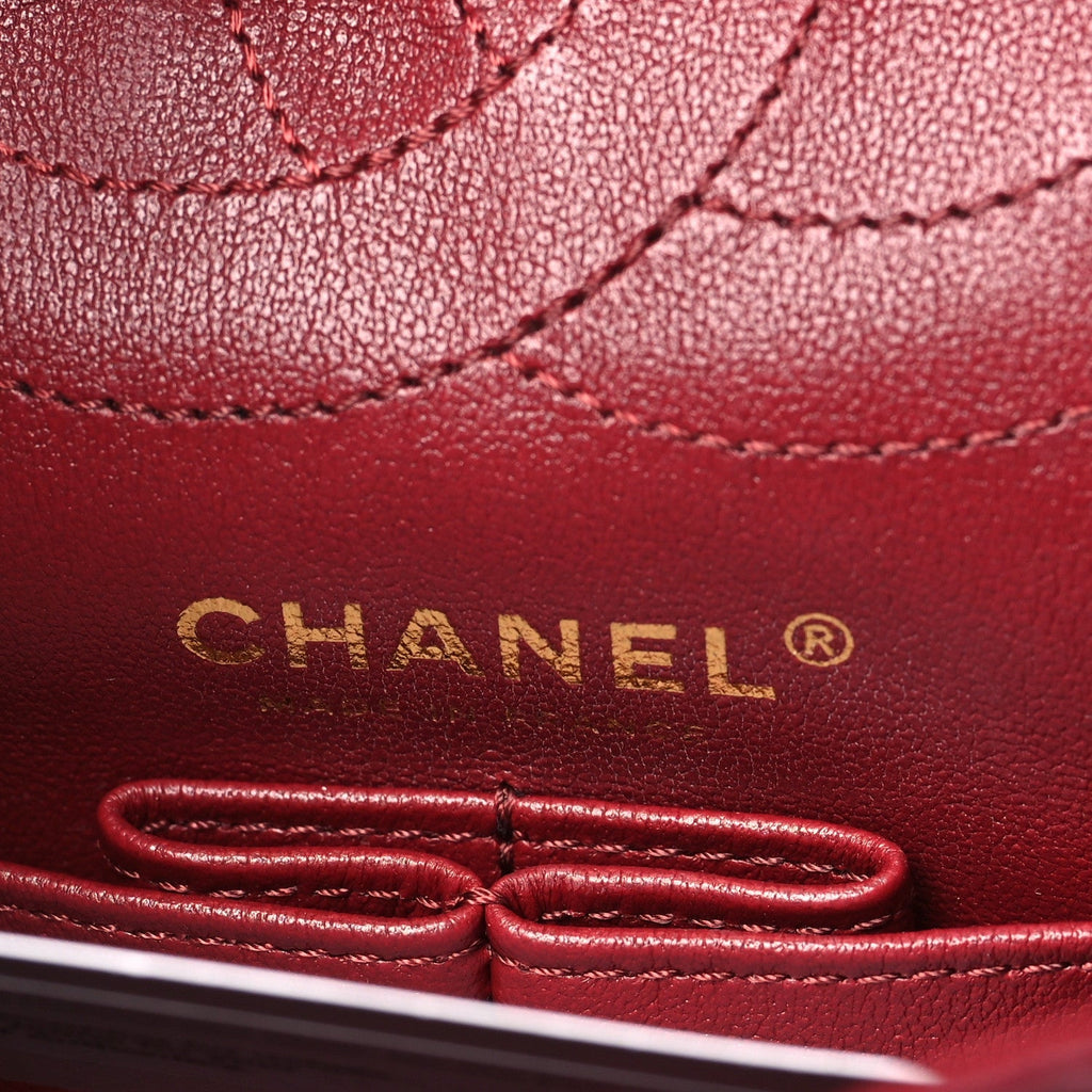 Lambskin Quilted Crush 2.55 Reissue 225 Flap Dark Burgundy